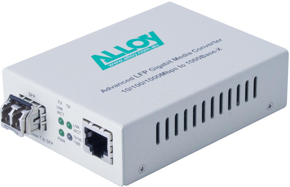 Alloy GCR2000SFP Gigabit Standalone/Rackmount Media Converter Alloy GCR2000SFP Gigabit Standalone/Rackmount Media Converter